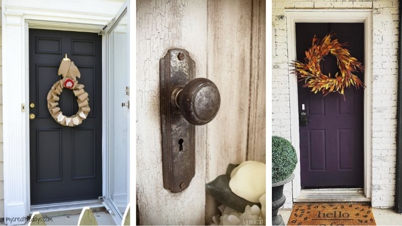 collage examples of painted doors