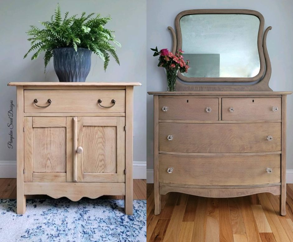 White washed furniture with Driftwood