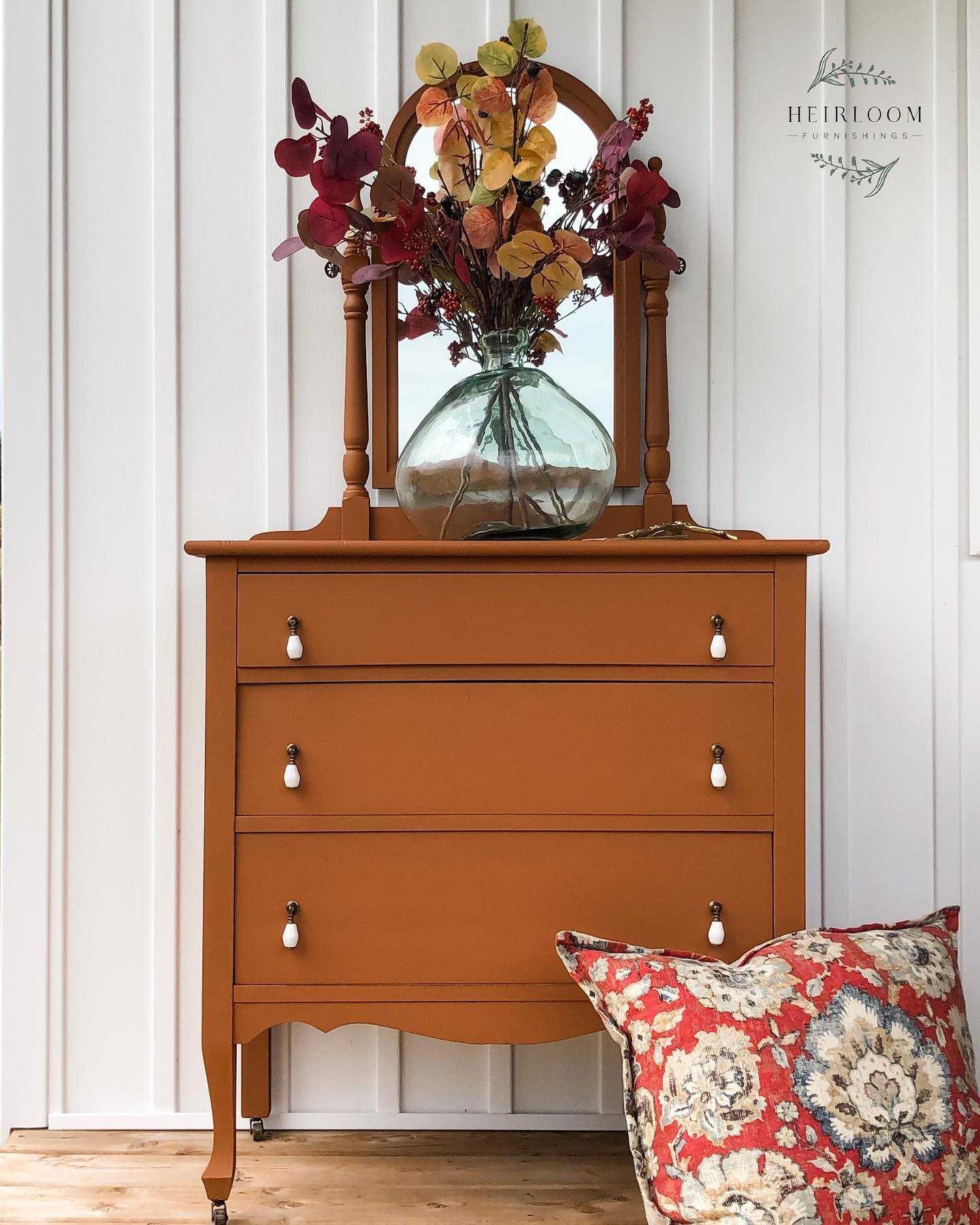 Three Drawer Dresser with Mirror in With a Twist