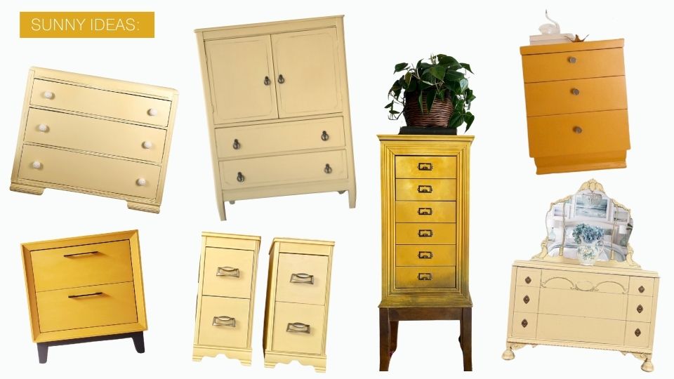 Yellow painted furniture inspiration